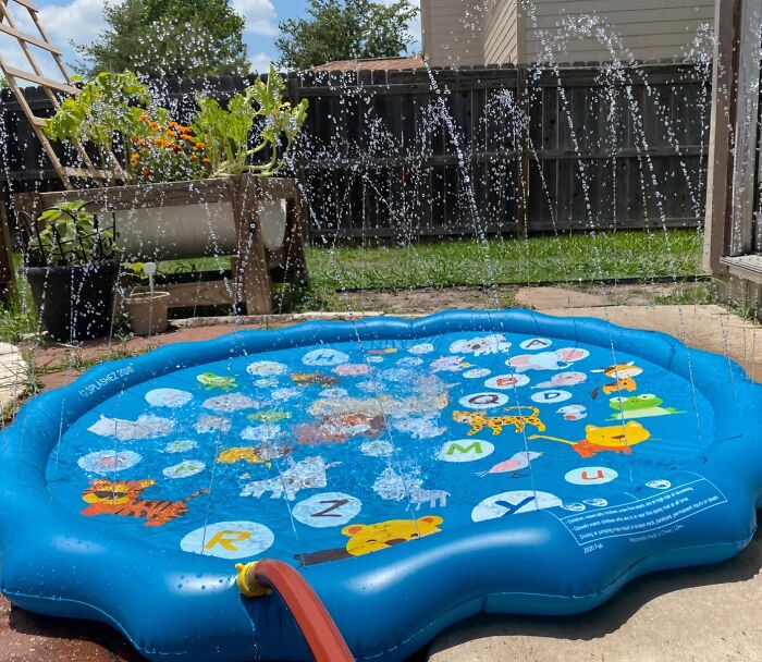 This Splash Pad And Baby Pool Might Be For Kids, But You Know You Will Be Trying It Out When The Heat Strikes