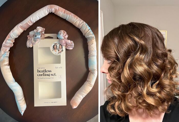 Tired Of The Curling Iron Struggle? Get The Satin Heatless Overnight Curling Set And Wake Up Flawless! 