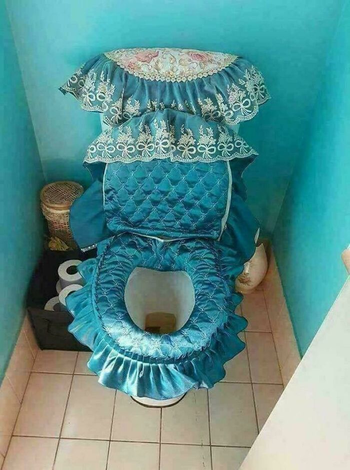 Fancy Toilet With Funny Dress