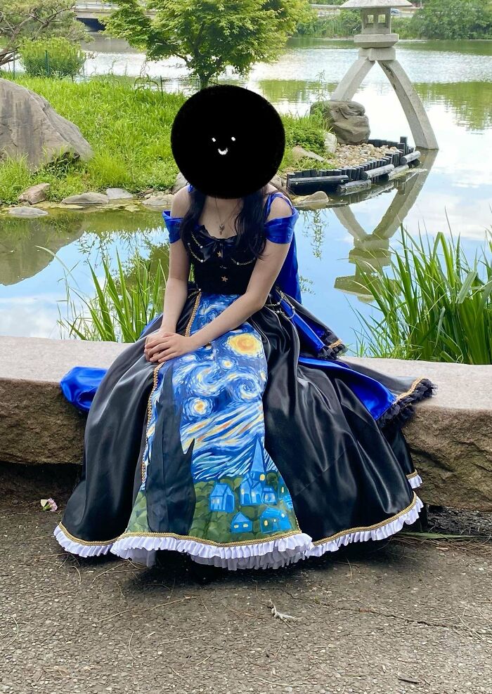 I Made My Own Prom Dress Inspired By Van Gogh’s Starry Night!