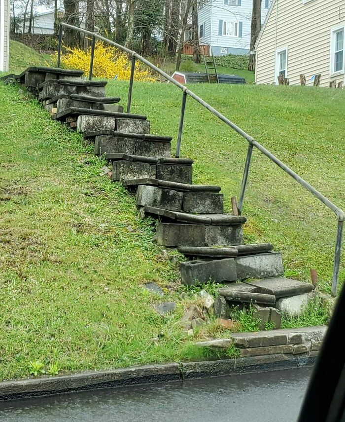 These Bad Boys Also Come With A Custom Wobble To Each Step! Stairs That Have Been On The "To Fix" List For Probably Over 10 Years. Located About 2 Hours Out Of Pittsburgh/Deathstairtopia