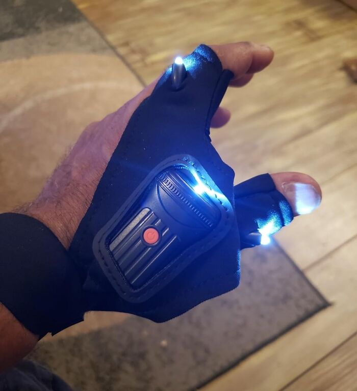 You Will Never Have To Hold The Torch For Your Dad Again With These Rechargeable Flashlight Gloves  