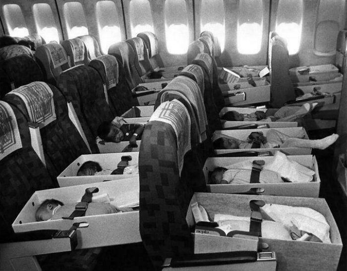 Vietnamese Babies Being Airlifted To The Us For Adoption In 1975