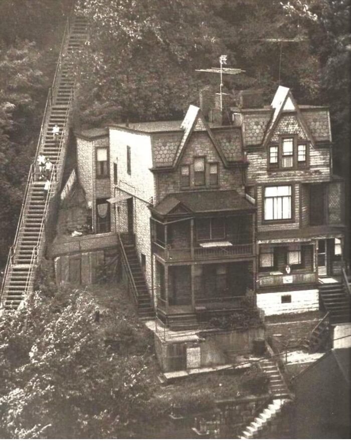 Eerie Death Stairs In Pittsburgh On Melrose Avenue. These Steps LED To A Small Apartment Development Called Clifton Park