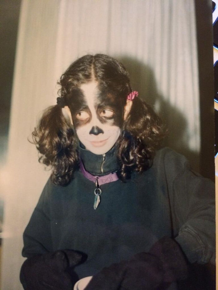 Me, Age 7, Dressed Up As Our Dog For Halloween