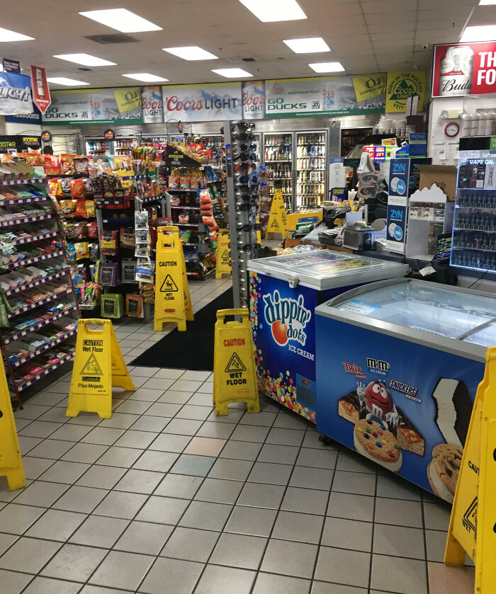 Boss Said I Wasn’t Using Enough Wet Floor Signs While Mopping