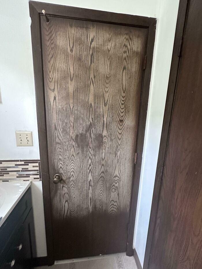 Why Did Cleaning My Bathroom Remove All The Finish From My Door?