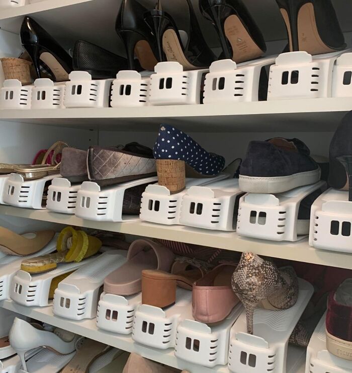 These Shoe Stackers Will Instantly Double Your Closet Space