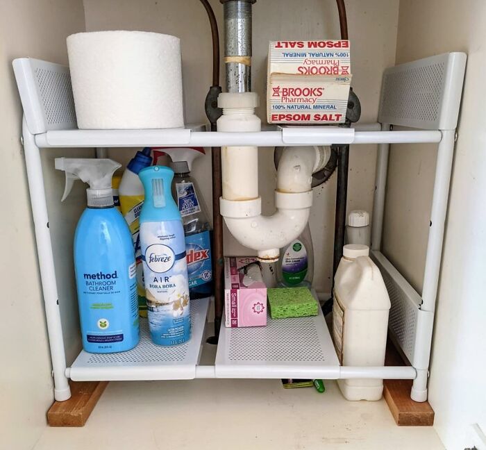 This Under Sink Organizer Is The Only Way To Keep Your Cleaning Supplies Organized