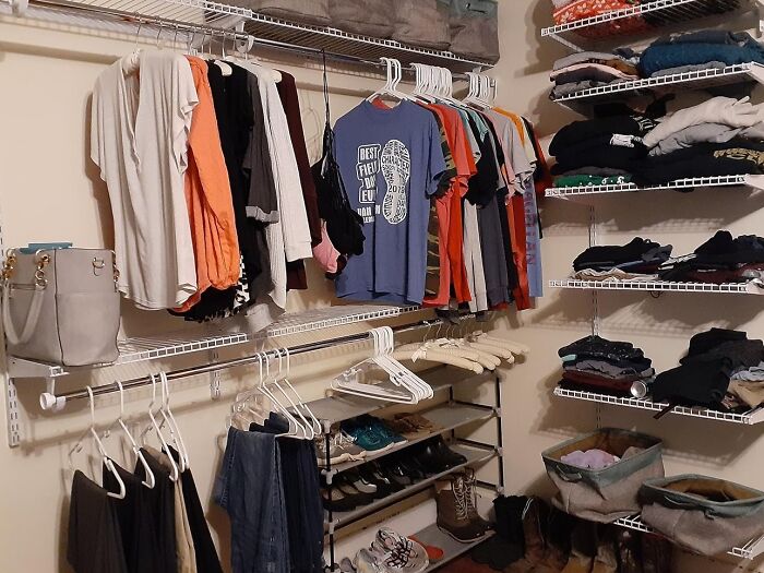 Tired Of Your Cramped Closet? Expand Your Options With The Rubbermaid Configurations Kit!