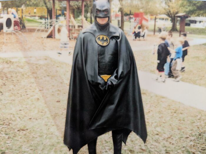 My Dad Dressed Up As Batman For A Coworker’s Kid Who Was Celebrating A Birthday (Sometime In The Early To Mid-1990s). I Think He Was Pretty Cool