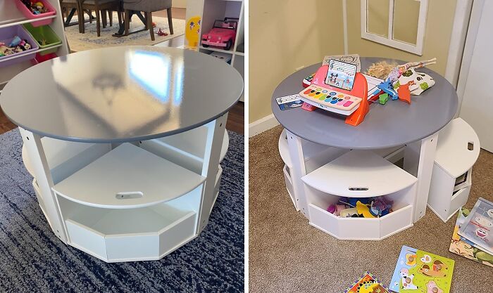 The Minimalist Capsule Design Of This Kids Table And Chair Set  Makes It Functional And Space Saving