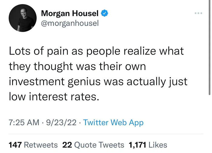 "Everyone Is A Genius In A Bull Market"