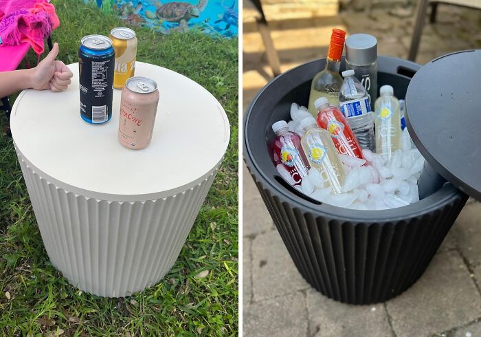 The Outdoor Cooler Side Table Is The Multitasking Marvel That Keeps Your Drinks Cool And Your Patio Chic