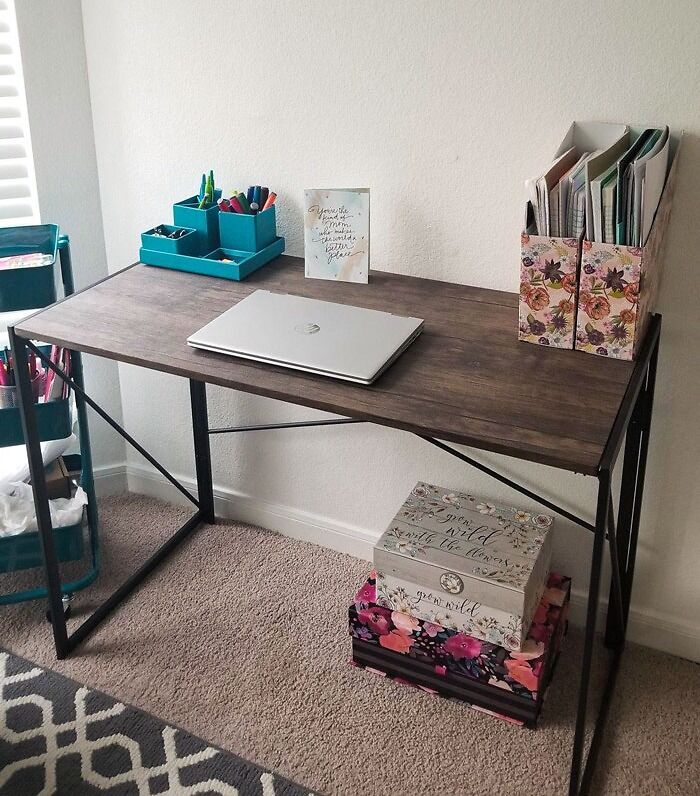 Tired Of Your Desk Cramping Your Style? This Folding Desk Is The Answer