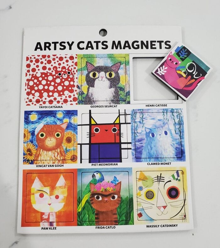 Feline Fanatics And Art Lovers Unite! These Mudpuppy Galison Artsy Cats Magnets Are The Purrfect Conversation Starters