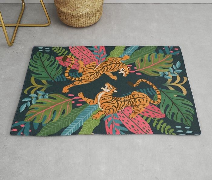 Add A Touch Of The Jungle To Your Living Room With This Roaring Tigers Rug