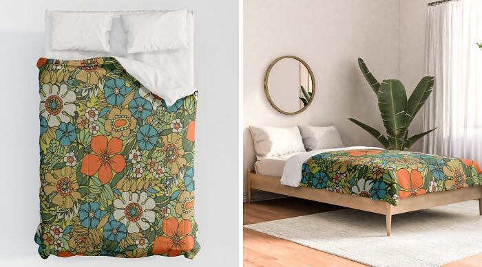  70s Floral Print Comforter: The Perfect Way To Add A Touch Of Flower Power To Your Bedroom