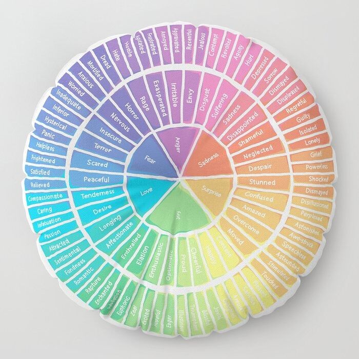  Emotion Wheel Floor Pillow: Your Emotional Compass For Cozy Self-Reflection