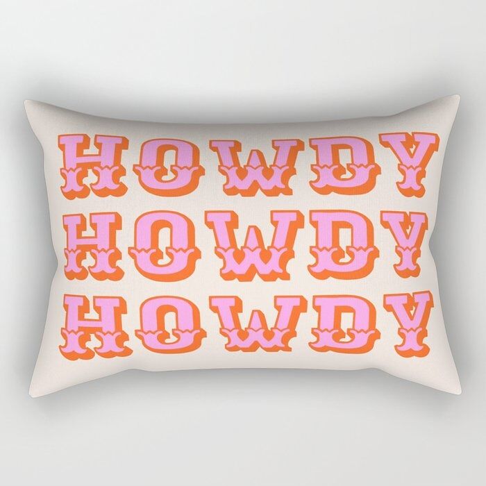 Howdy Partner! This Rectangular Pillow Is The Perfect Accent For Your Rustic Decor