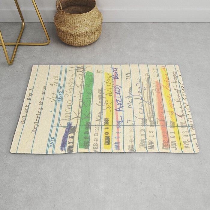 Overdue For A Home Decor Upgrade? This Library Card Rug Is A Novel Way To Add Personality To Your Space