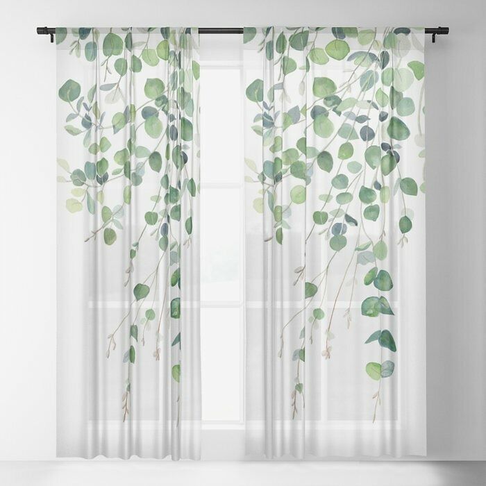  Eucalyptus Watercolor Sheer Curtain: A Breath Of Fresh Air For Your Windows