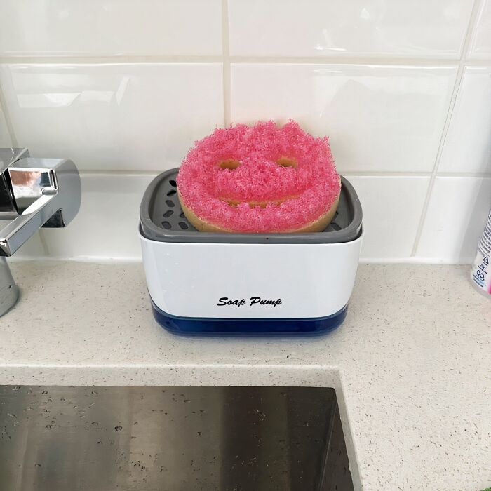This Kitchen Dish Soap Dispenser With Sponge Holder Is The Dynamic Duo Of Dish Duty