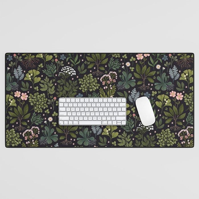  Herbarium Vintage Inspired Botanical Desk Mat: The Perfect Blend Of Style And Function For The Nature-Loving Professional