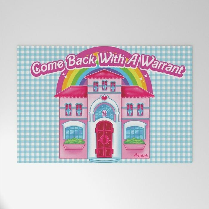  Come Back With A Warrant Welcome Mat: This Barbie Dreamhouse Is A Law-Abiding Zone