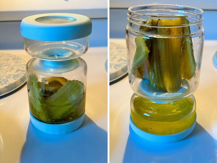 No More Fishing For Pickles. This Pickle Jar With Strainer Flip Lets You Grab 'Em With Ease