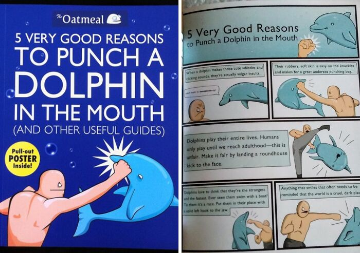 Lisa Frank Fans From The 90s Will Shudder At The Sight Of " 5 Very Good Reasons To Punch A Dolphin In The Mouth (And Other Useful Guides) "