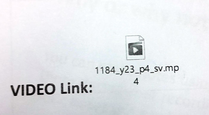 My Teacher Printed The Video File On Paper