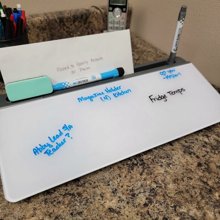 This Glass Desktop Whiteboard Is Exclusively To Leave Cute Notes On For Your Bestie