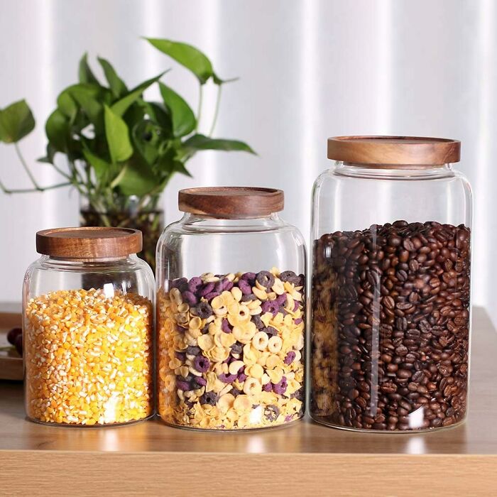 Your Pantry's About To Look So Insta-Worthy With These Glass Storage Jars With Airtight Lids