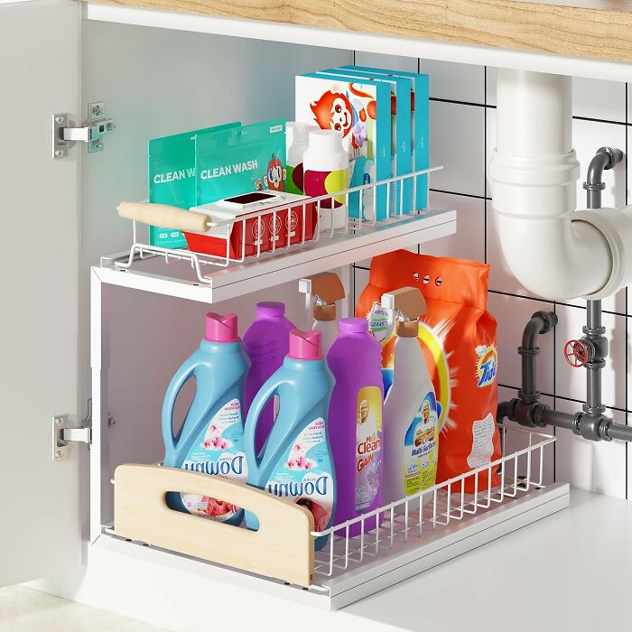 Tame The Beast Under Your Sink With The Under Sink Organizer