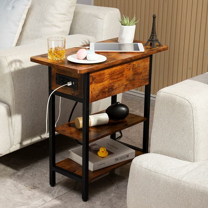 Power Up Your Relaxation Game With The Side Table With Charging Station