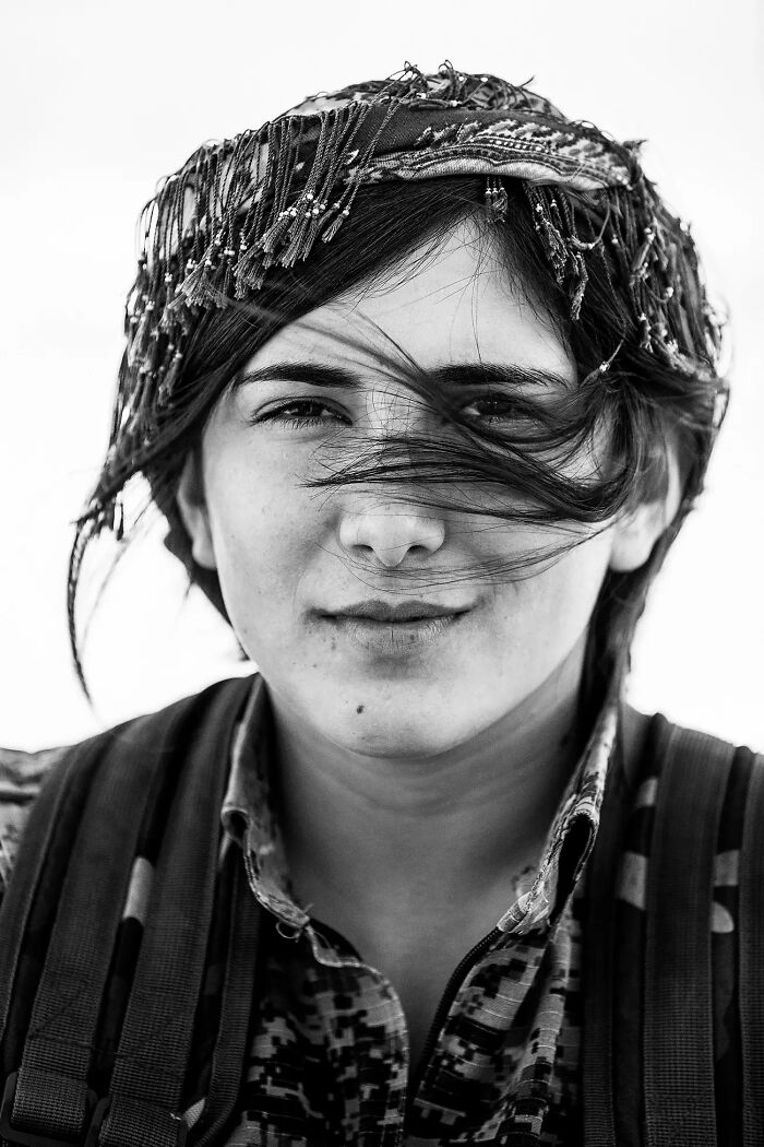 Northern Northern Syria, Kobani Canton, May 2016: Portrait Of A Kurdish Fighter