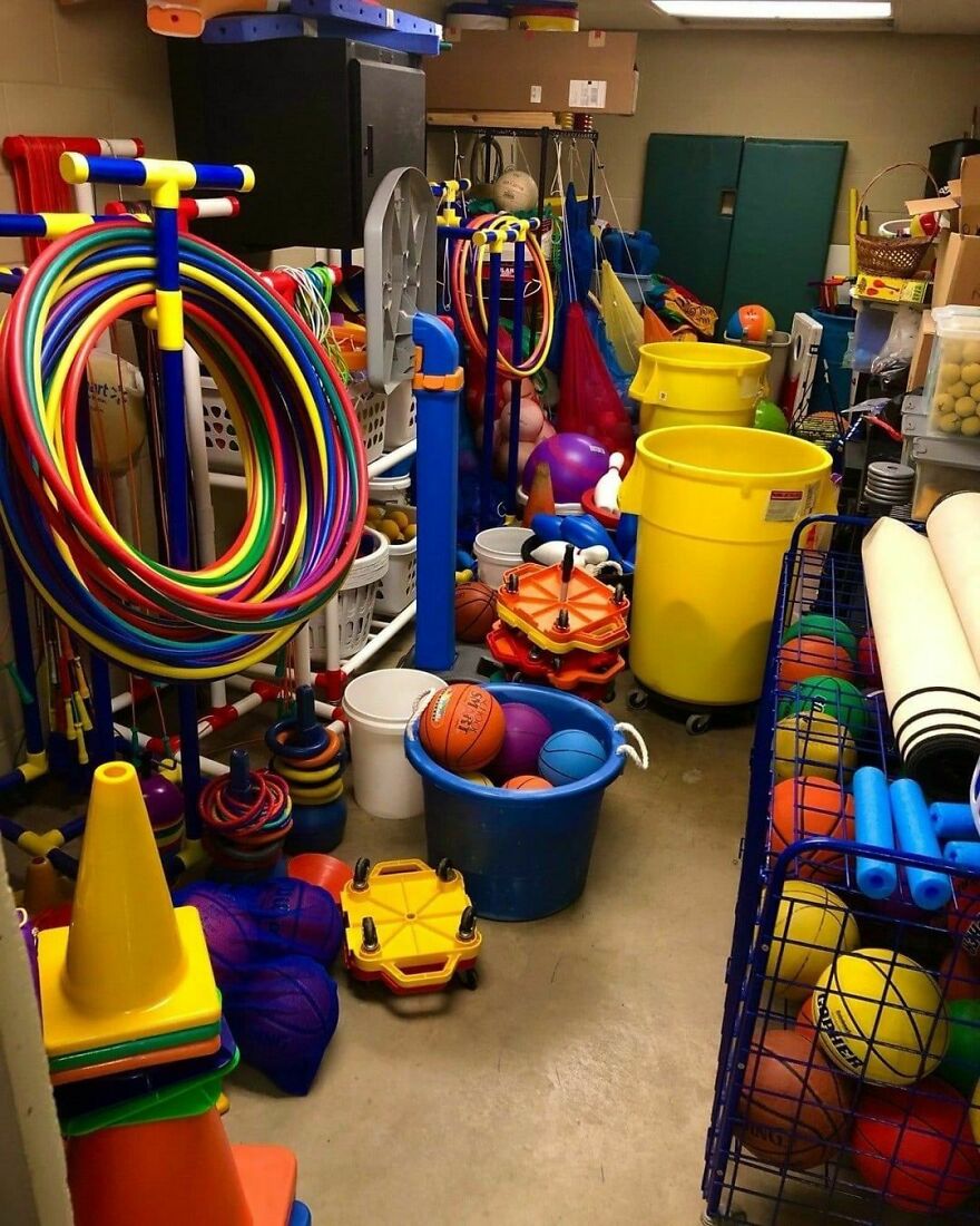 The Storage Room Of An Elementary School