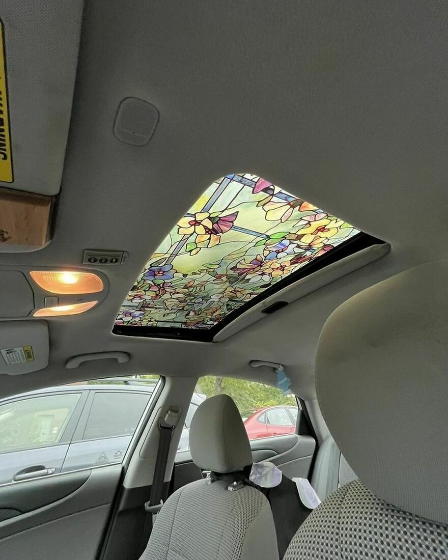 Stained Glass Sunroof Stickers For Cars