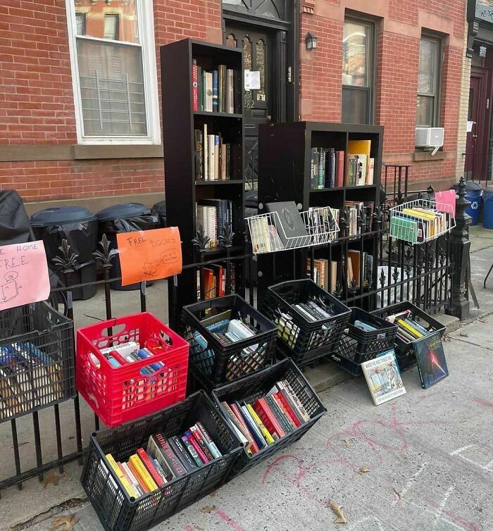 Tons Of Free Books On 7th Street In Park Slope Between 4th And 5th Ave