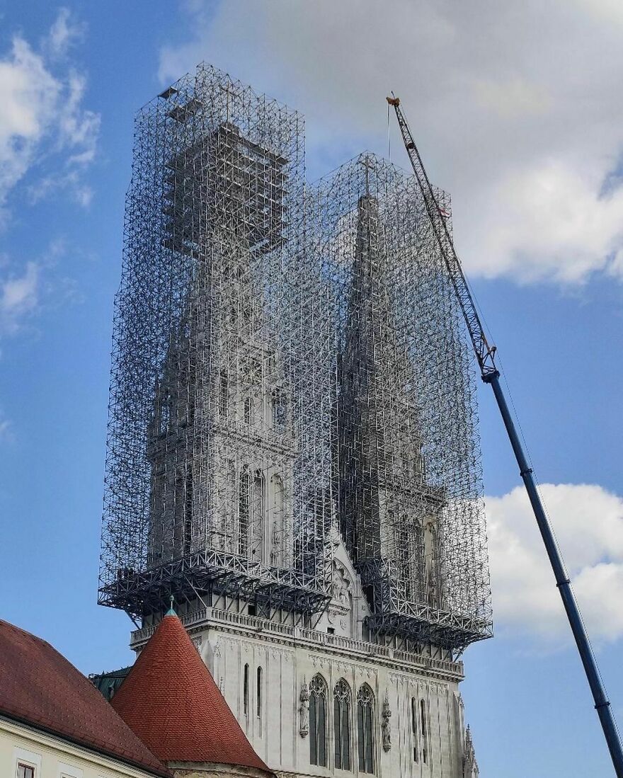 The Amount Of Scaffolding On This Cathedral