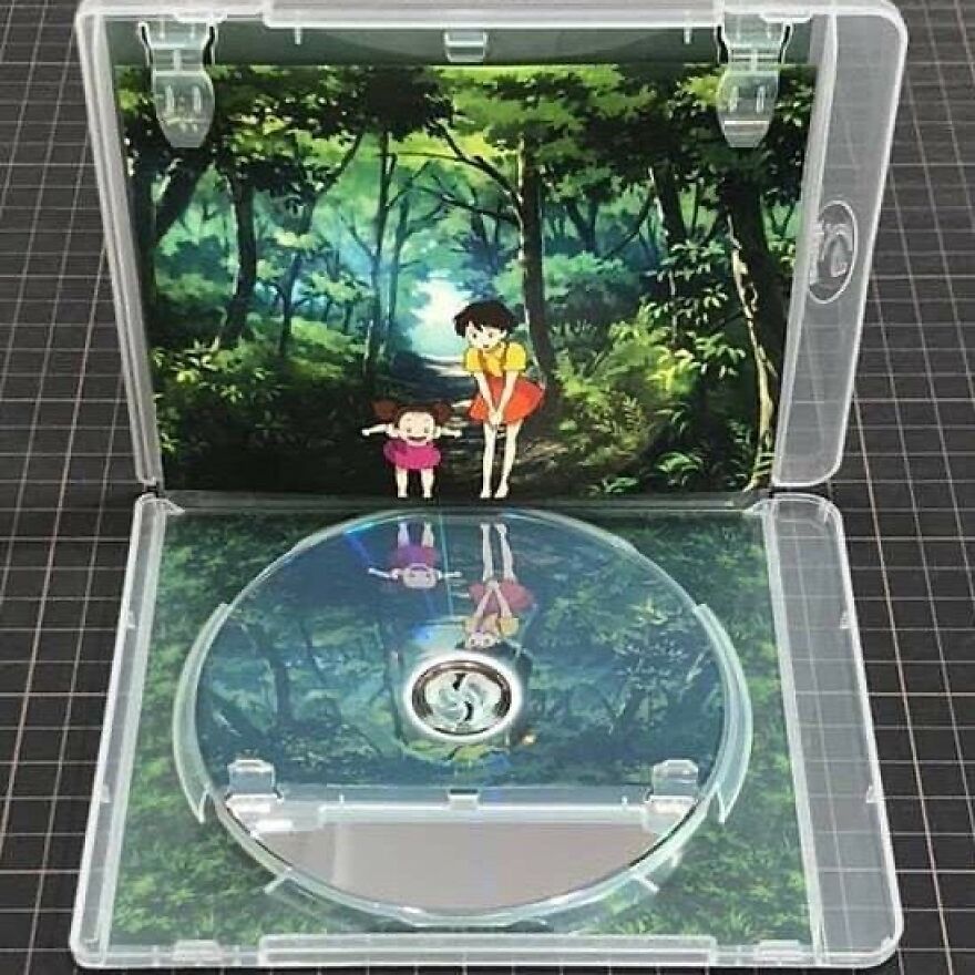 Studio Ghibli Designed This Dvd Case And It Looks Like The Characters Are Checking Their Reflection In The Water