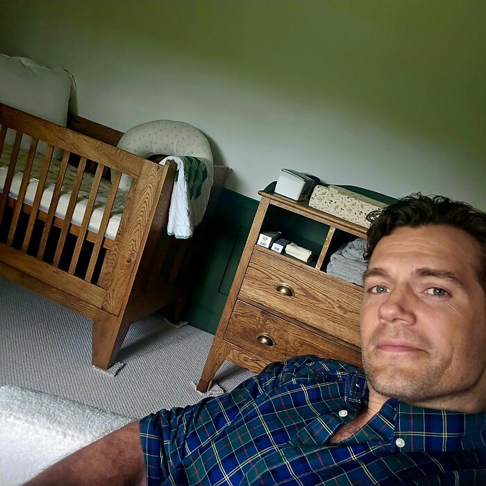 Soon-To-Be Dad Henry Cavill Poses Next To Crib And Asks For Parenting Tips On Father’s Day