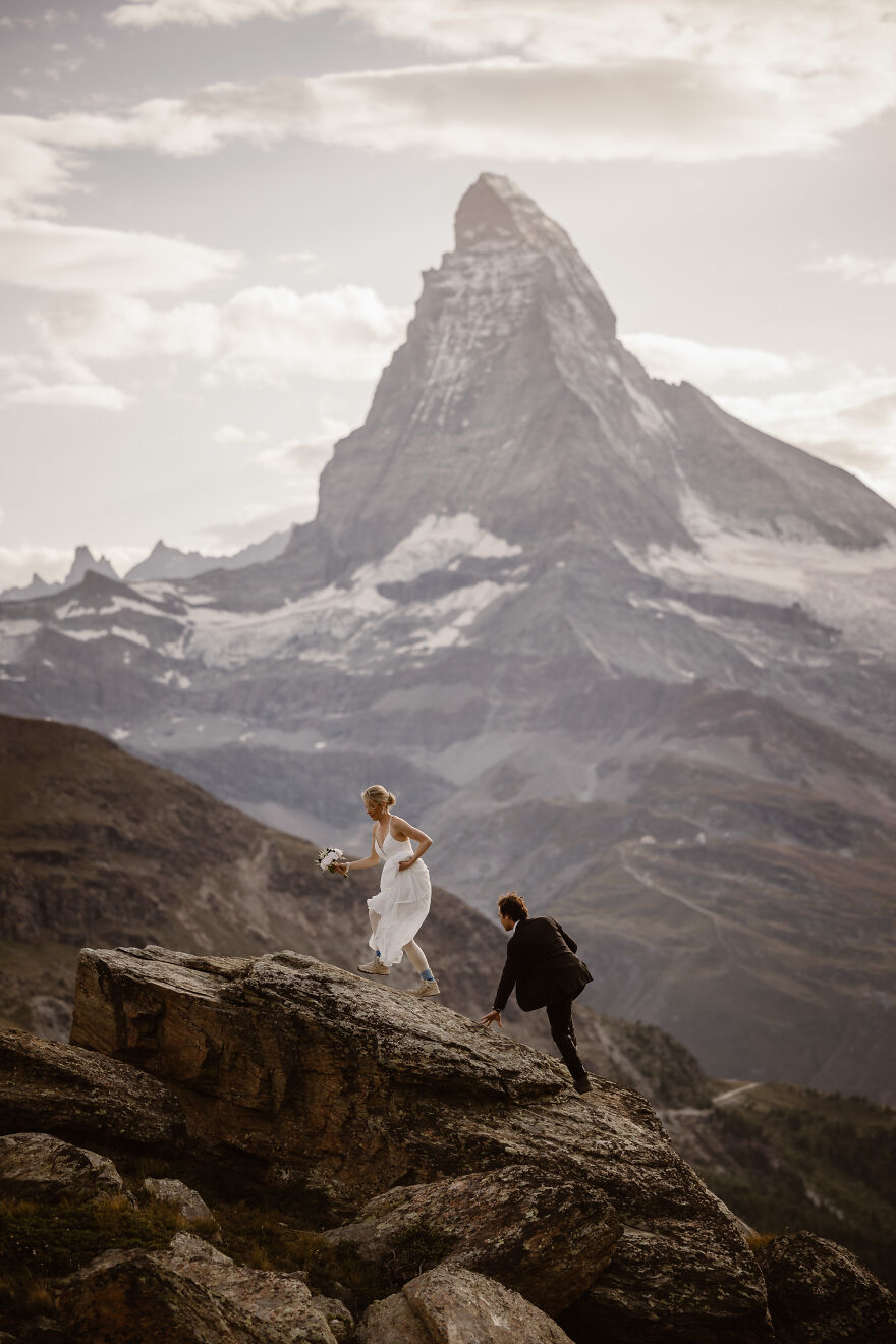 Image By Malin Ovesson Of Wild Souls United Elopements Taken In Zermatt, Switzerland