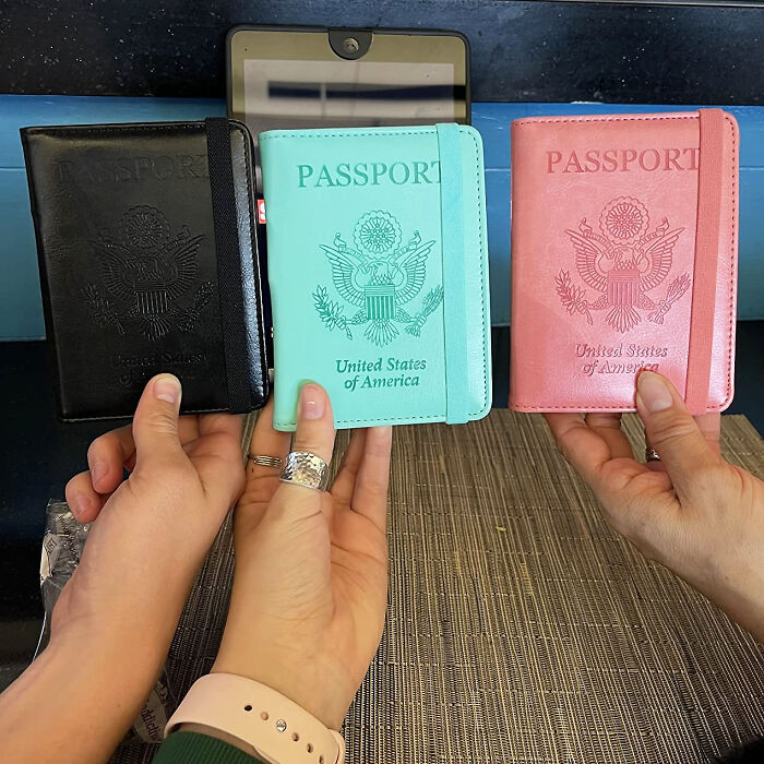 No More Fumbling At Check-In: Stay Organized With This Sleek Passport & Vaccine Card Holder