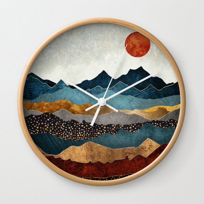  Amber Dusk Wall Clock: Let The Golden Hues Of Sunset Inspire Your Day