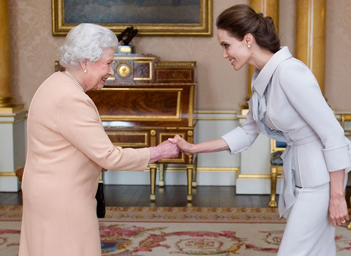 Angelina Jolie And Queen Elizabeth II