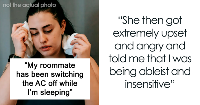 “That Is Your Problem And Not Mine”: Woman Annoyed Roommate's Anorexia Makes Her Turn Off The AC