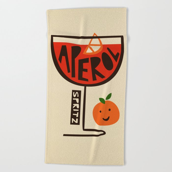 Channel Italian Summer Vibes With This Aperol Spritz Cocktail Print Beach Towel