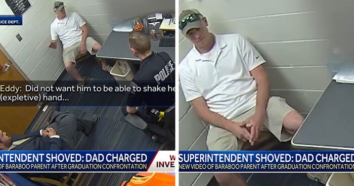 Dad Who Blocked Superintendent From Shaking Daughter’s Hand Has Lies Exposed After Arrest